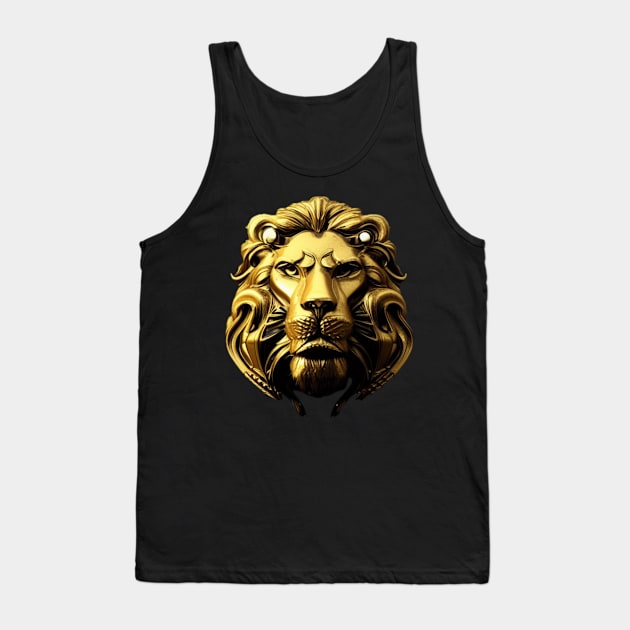 Gold Lion Tank Top by Pop Optikal